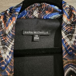 Sarah Michelle, 2X Women's 2fer blouse